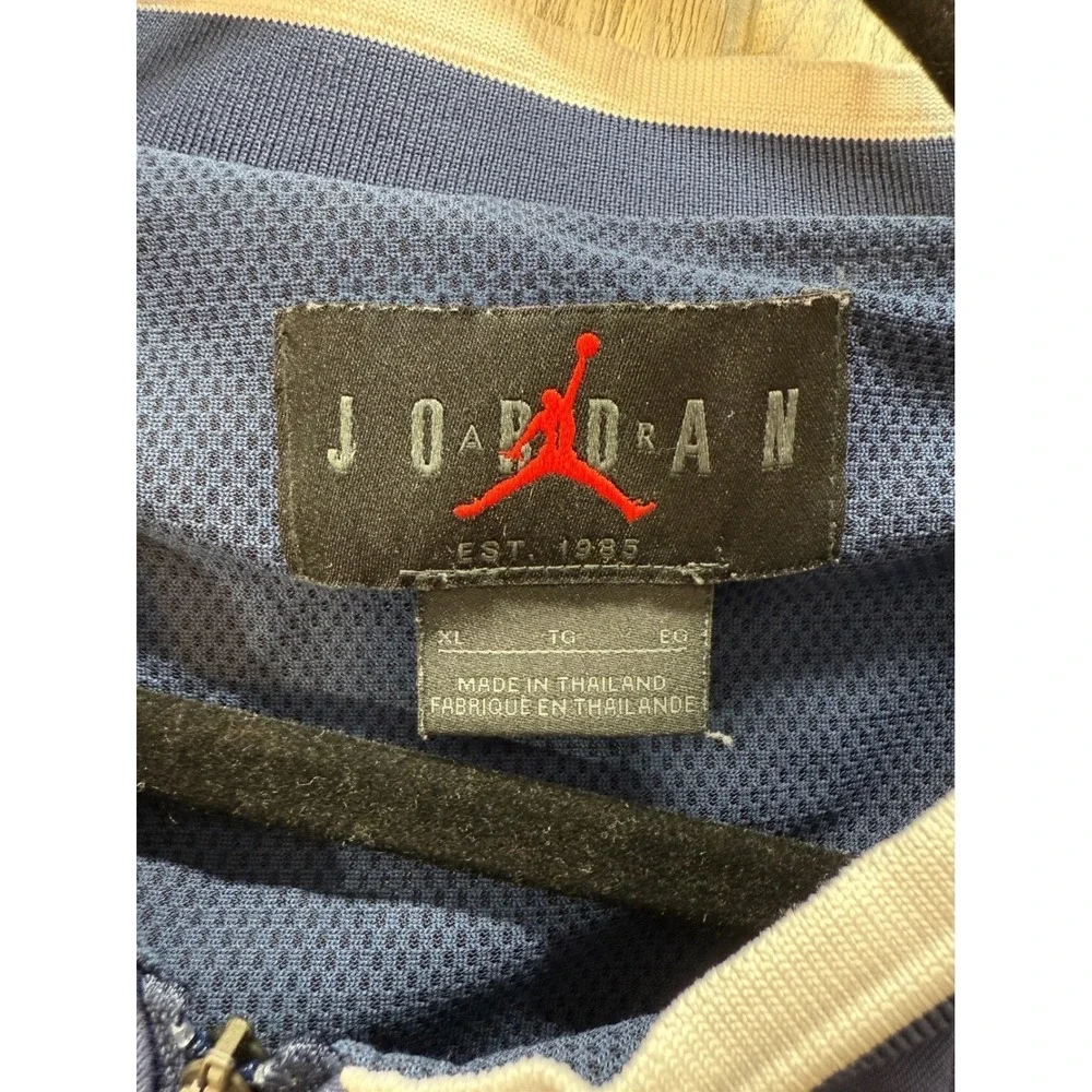 Jordan Mens XL Liberty University LU Basketball Quarter Zip Windbreaker Navy